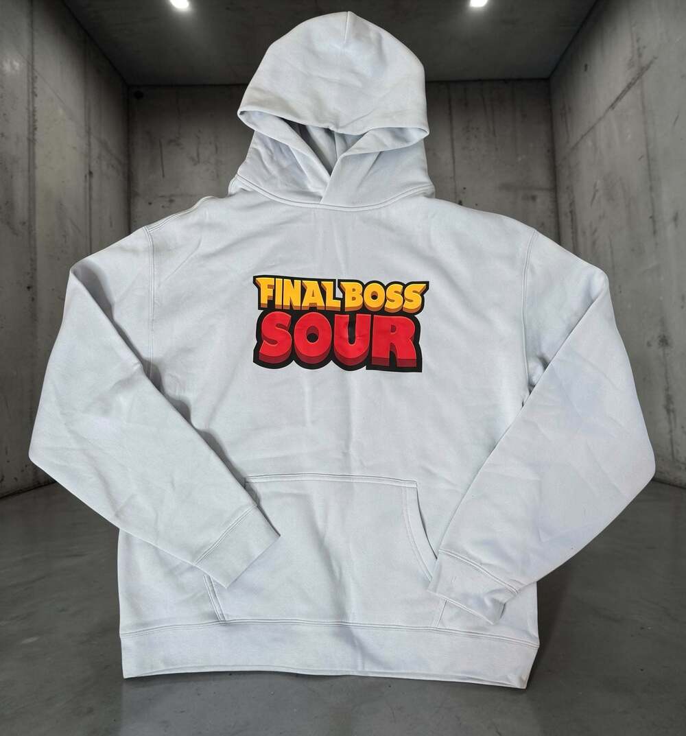 Final Boss Sour Pixel Graphic Pullover Hoodie